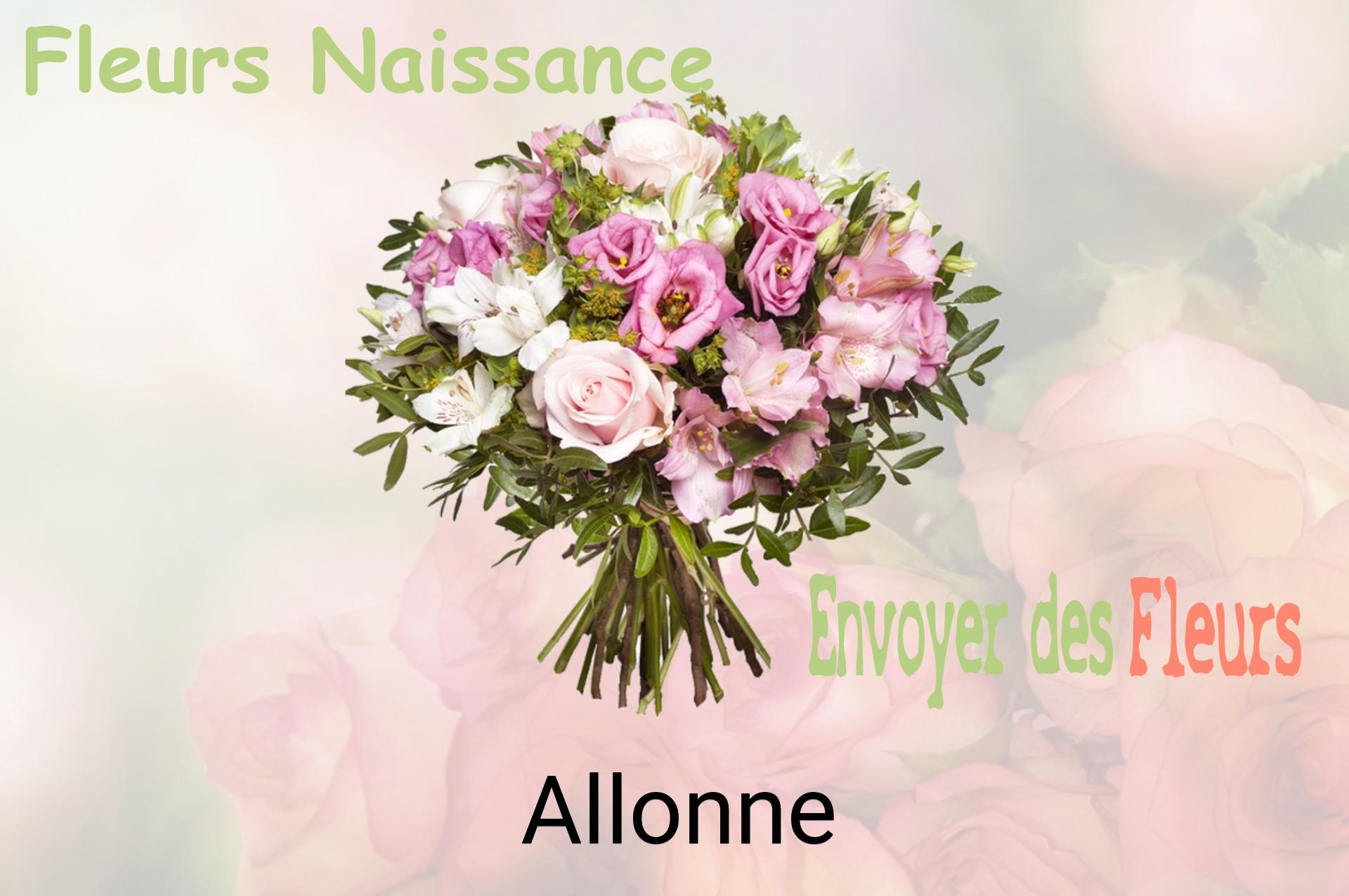 Bouquet de fleurs de naissance livré à Allonne