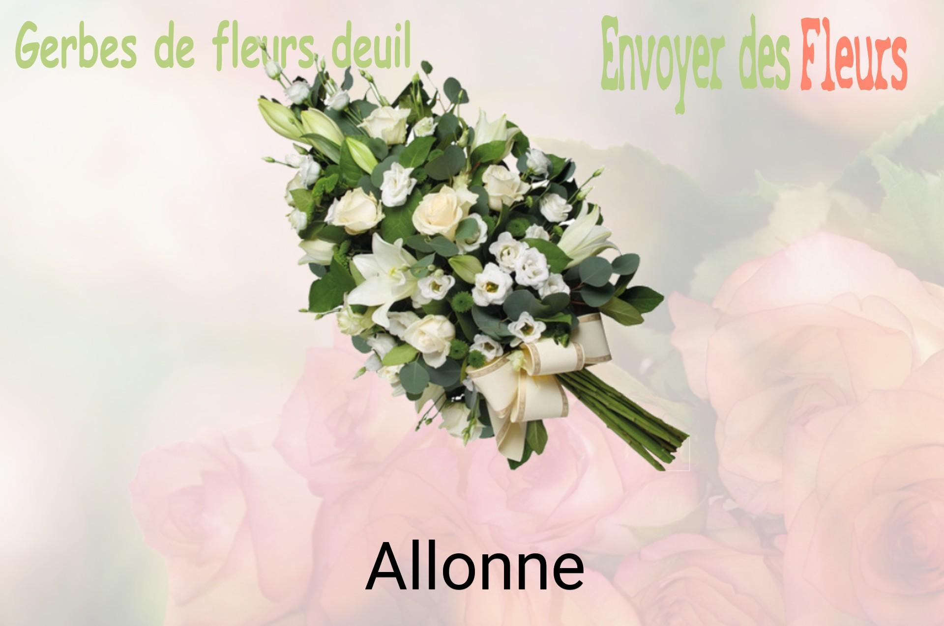 Gerbe de fleurs de deuil livrée à Allonne